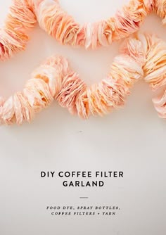 coffee filter garland displayed on white background