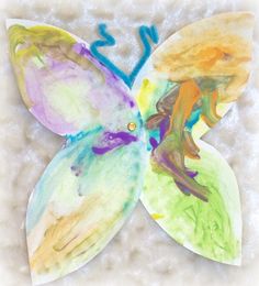 a painting of a butterfly with numbers on it's wings and the number two