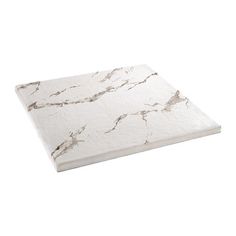 a white and grey marbled surface on a white background