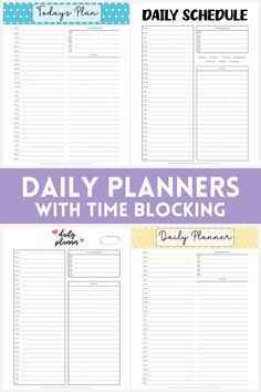 the daily planner with time blocking printable