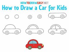 how to draw a car for kids in easy steps step by step instructions and pictures