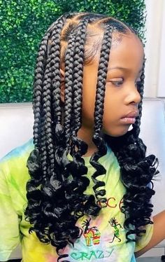 French Braided Hairstyle For Black Girls Hairstyles For Kids Back To School, Teenage Black Girls Braided Hairstyles, Hairstyles For Little Black Girls Kids Easy Braids, 4 Part Braid Hairstyles, Hair For Black Girls Kids, Hairstyle Ideas For Black Girls Braids, Little Black Girls Hairstyles For School Braids Cute