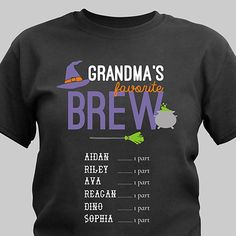 Word Art Design, Cricut Halloween, Cricut Projects Beginner, Personalized Grandma, Grandma Shirts, Vinyl Shirts, Diy Cricut, Halloween Shirts, Cricut Projects Vinyl