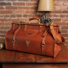 Gladstone Bag, American Buffalo, Inside Shop, Rugged Leather, Americana Style, Leather Duffle Bag, Brass Fixtures, Leather Travel Bag, Leather Duffle