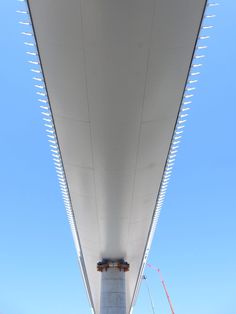 the underside of a bridge that is under construction