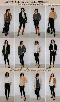 Capsule Work Wardrobe, Black Capsule Wardrobe, Classic Capsule Wardrobe, Capsule Wardrobe Work