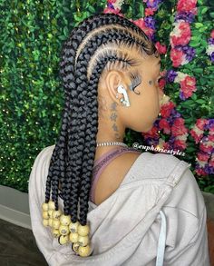 Stylish Lady, Feed In Braids Hairstyles, African Hair Braiding Styles, Stunning Hairstyles, Cute Braided Hairstyles, Braided Cornrow Hairstyles, Feed In Braid