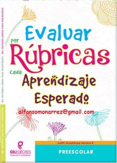 the spanish version of evaluar rubricaas, with an image of flowers