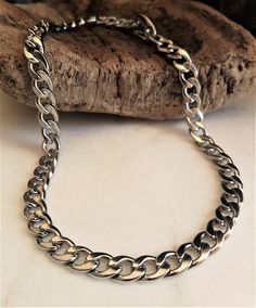 "Oversized dog clip clasp cuban link chain necklace, womens chunky stainless steel statement necklace, thick silver caribiner clasp choker Welcome to my shop! ✈️ DHL EXPRESS SHIPPING AVAILABLE, 1-3 BUSINESS DAYS DELIVERY! ✔️ PLEASE MAKE SURE TO SELECT IT, RIGHT BEFORE YOUR PURCHASE! ❗️ ❗️ DON'T FORGET TO ADD YOUR CELL # AT THE \"NOTE TO SELLER\" SECTION IF YOU CHOOSE DHL! BY FILLING YOUR CELL NUMBER YOU EARN THE BENEFIT TO CHOOSE BETWEEN 6 DIFFERENT DELIVERY OPTIONS! INSTRUCTIONS WILL BE SENT TO Trendy Silver Cuban Link Jewelry, Chunky Cuban Link Chain Metal Jewelry, Metal Chunky Chain Jewelry With Cuban Link, Trendy Stainless Steel Chunky Chain Necklace, Chunky Chain Metal Cuban Link Necklace, Chunky Cuban Link Metal Necklace, Cuban Link Chunky Chain Metal Necklace, Trendy Cuban Link Metal Necklace, Trendy Metal Cuban Link Necklace