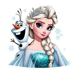 an image of frozen princess and snowman