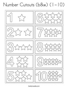 the numbers and stars worksheet for children to learn how to count on them