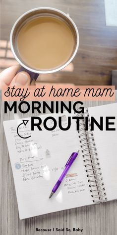 My Stay at Home Mom Morning Routine Mommy Night Time Routine, Stay At Home Routine, Creating A Routine Daily Schedules, Morning Routine With Baby, Kids Morning Routine Chart, Morning Routine For Moms, Mom Morning Routine