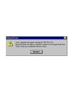 the error screen for windows xp