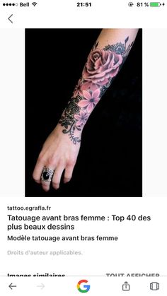 a person's hand with tattoos on it, and the caption is below