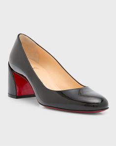 Closed Toed Heels, Feminine Shoes, Fancy Footwear, Red Louboutin, Red Sole, Patent Leather Pumps, Shoes And Boots, Louboutin Shoes, Love Affair