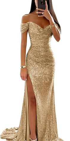 Material:high quality sequin prom dresses long,sparkly mermaid prom dresses 2024,fully lined and Built-in Bra,zipper back and easier to wash. Sparkly Gold Prom Dress, Gold Dinner Dress, Gold Formal Dress Long, Gold Dress Long Classy, Gold Gala Dress, Sparkly Gold Dress, Matric Ball Dresses, Sparkly Bridesmaid Dress, Gold Dresses Long