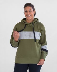 Emboss Logo Hoodie - Olive Avila the label International Fashion Designers, Multiple Outfits, Sports Luxe, Staple Pieces, Embossed Logo, Everyday Wardrobe, A Logo, Knitwear Women, Jumpers And Cardigans