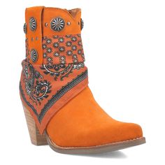 Online Exclusive | Dingo | Bandida Leather Boot in Orange **PREORDER Texas Tornado, Orange Boots, Dingo Boots, Girl Cowboy Boots, Twisted X Boots, Wedding Boots, Tall Fashion, Toddler Boots, Boot Jewelry