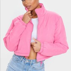 Nwt. Super Cute Pink Cropped Puffer Jacket. Adjustable Straps At Bottom. Pink Cropped Puffer Jacket, Cropped Puffer Jacket, Women's Jackets, Cute Pink, Pink Fashion, Puffer Jacket, Puffer, Adjustable Straps, Super Cute