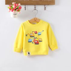 FREE SHIPPING Baby Boys Girls Hoodie Clothes Toddler Infant Boy Girl Sweatshirts JKP3709 Casual Long Sleeve Sweater With Cartoon Print, Long Sleeve Cotton Sweater For School, Cute Long Sleeve Sweater For School, Yellow Casual Sweatshirt With Cartoon Print, Spring Cartoon Print Sweatshirt, Spring Cartoon Print Long Sleeve Sweatshirt, Yellow Letter Print Long Sleeve Sweater, Cute Yellow Long Sleeve Sweatshirt, Yellow Long Sleeve Sweater With Letter Print