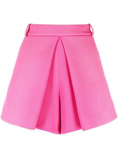 pleat-detail tailored shorts from ALEXANDRE VAUTHIER featuring bubblegum pink, wool blend, pleat detailing, belt loops, high-waisted, two side slit pockets, side zip fastening and above-knee length. Ocs Outfits, Malia Baker, Kylie Cantrall, Boss Moves, Alexandre Vauthier, Tailored Shorts, Fashion Wishlist, Pink Outfits, Bubblegum Pink