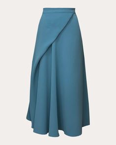 Edeline Lee Fatale Midi Skirt | OLIVELA Unique Skirts Design, Aphrodite Dress, Bridesmaid Dresses Ideas, Skirt Inspiration, Dressy Casual Outfits, Georgette Fabric, Organic Materials, Draped Dress, Dresses Ideas