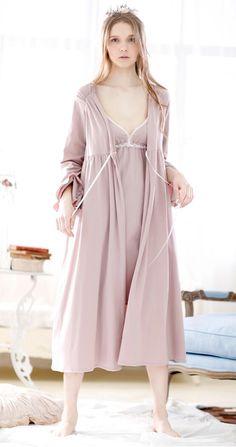 Comfortable White Cotton Bathrobe For Women Woman Lingerie, Victorian Nightgown, Cotton Bathrobe, Night Gowns, Nightgowns For Women, Sleep Dress