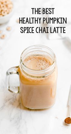 the best healthy pumpkin spice cha latte