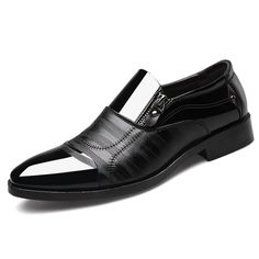 PRICES MAY VARY. Tips: If you have wide or fat feet, please choose one size up. If you have any questions, please contact us in time! Shoes style: mens business leather shoes, fashion leather shoes, suit leather shoes. Classic toe oxford in smooth leather upper，Lined in moisture-wicking textile. Shoes application scenarios: wedding shoes, work dress shoes, casual Oxford shoes, pointed-toe shoes. Leather outsole with textured rubber forepart and heel for comfort, durability, traction and flexibil Men Suit Shoes, Black Formal Shoes, Patent Leather Oxfords, Men's Wedding Shoes, Slip On Dress Shoes, Oxford Shoes Men, Oxford Dress Shoes, Business Shoes, Leather Oxford Shoes