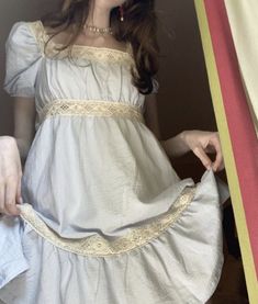 Daughter Aesthetic, Addie Larue, Blue Babydoll Dress, Dance With Me, Cute Dress, Babydoll Dress, Aesthetic Outfits, Dress Blue, Cute Fashion