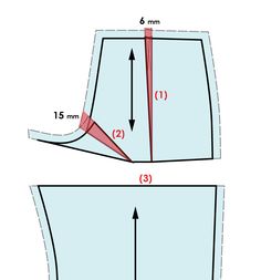 the diagram shows how to cut and sew an origami skirt in half