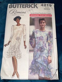 an image of a woman's dress pattern on the cover of a sewing book