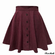 Olivia Mark - Stylish and Elegant High Waist Midi Skirt with Umbrella Hem in Chiffon Fabric Wine Skirt, Tutu Skirt Women, High Waist Midi Skirt, Short Summer Skirts, Womens Pleated Skirt, School Skirt, Umbrella Skirt, Umbrella Designs, Skirts Midi High Waisted