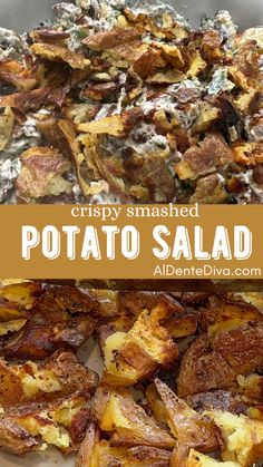 crispy smashed potato salad is the perfect side dish for any meal it's easy to make and delicious