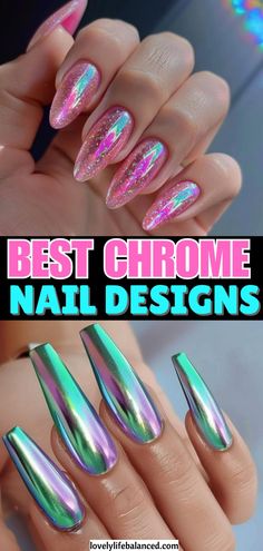 chrome nail designs, chrome nails, chrome nail ideas, hologram nail ideas, hologram nails, holographic nails, holographic nail ideas, iridescent nails, summer nails 2024, spring summer nails 2024 Iridescent Nails Glitter, Iridescent Nails French Tip, Iridescent Nail Designs, White Iridescent Nails, Hologram Nails, Holographic Nail Designs, Iridescent Nails, Chrome Nail Designs, Short Pink Nails