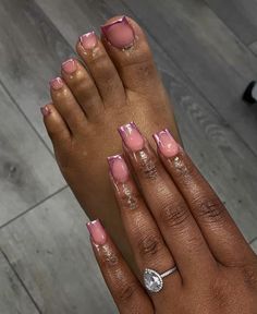 Jackson Ms, Cute Toe Nails, Colored Acrylic Nails, French Tip Acrylic Nails, Dope Nail Designs, Classy Acrylic Nails