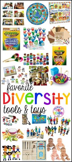 a poster with the words favorite diversity books and toys