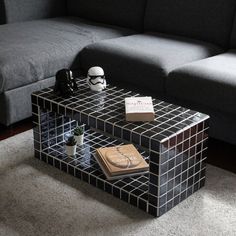 a star wars themed coffee table in the living room