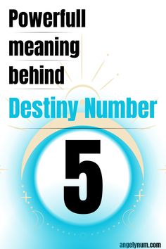 the number five is in front of a white background with blue and black text that reads powerful