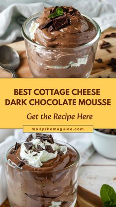 the best cottage cheese dark chocolate mousse get the recipe here