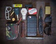 EDC always changes depending on the mission. But these are the core items I almost always have with me. Jeep Keys, Edc Carry, Pocket Comb, Altoid Tin, Edc Tactical, Survival Equipment, Pocket Dump, Diy Camping, Daily Grind