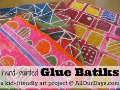 art project for kids using glue batiks