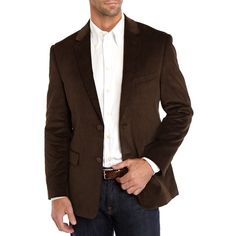 A Classic Fit And A Hint Of Stretch Turn This Corduroy Sport Coat From Club Room Into A Comfortable Business-Casual Essential. Notched Lapel. Two-Button Closure; Four-Button Cuffs. Two Front Flap Pockets; Left Chest Welt Pocket. Center Vent; Fully Lined. Regular Fit Through The Shoulders, Chest And Waist With Standard Armholes And Sleeves. Condition: New With Tags Size: 38 Regular Color: Brown Material Composition: 98% Cotton, 2% Spandex Style Number: Tlrr1prw0007 Care: Dry Clean Origin: China 1 Brown Sports Coat Outfit Men, Fitted Corduroy Blazer For Formal Occasions, Fitted Corduroy Business Outerwear, Formal Fitted Corduroy Outerwear, Fitted Corduroy Outerwear For Formal Occasions, Fitted Brown Cotton Sport Coat, Brown Fitted Cotton Sport Coat, Formal Brown Cotton Blazer, Classic Corduroy Business Outerwear