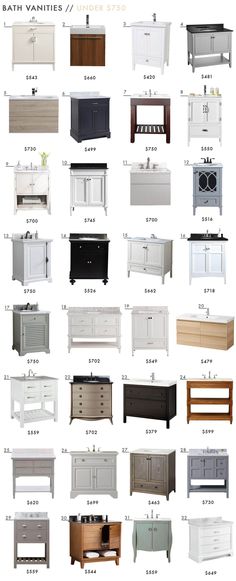 the different types of furniture are shown in this chart