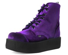 Trendy Purple Platform Boots, Purple Platform Boots For Fall, Purple High-top Platform Boots, Purple High-top Boots For Fall, Trendy Purple Lace-up Boots, Purple Round Toe Platform Boots For Winter, Purple Round Toe Boots For Streetwear, Purple Lace-up Boots For Streetwear, Casual Purple Boots For Streetwear