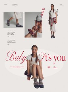 an advertisement for baby it's you featuring two models