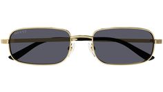 Gucci sunglasses model GG1457S Lettering eyewear collection rectangle metal frame featuring shiny endura gold frame and gold lens. Chloe Kids, Sunglasses Model, Gucci Sunglasses, Bologna, Gold Frame, Face Shapes, Instagram Followers, Perfect Pair, Metal Frame