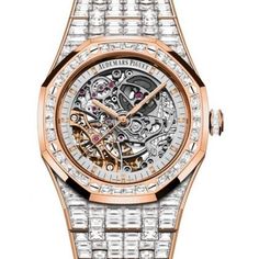 Audemars Piguet Gold, Rose Gold Diamond Bracelet, Pink Gold Bracelet, Diamonds Bracelet, Balance Wheel, Swiss Luxury Watches, Swiss Luxury, Gold Bracelet Set, Gold Watch Men