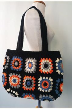 This Shabby Chic Bag can be fabulous as shoppers tote, market tote or beach bag. Everybody likes crochet granny square. Perfect color transitions make this Granny Square Bag quite flashy. Summer retro style meets function and versatility in this fun Tote Bag Aesthetic This crochet shoulder bag perfect for you all seasons. Amazing style aside, this Crochet Girls Purse also features handcrafted. If you like the vintage stlye ,this 1970s purse be perfect choice for you. Multicolor Crochet Bag For Shopping, Black Square Crochet Bag For Shopping, Black Crochet Tote Beach Bag, Multicolor Granny Square Crochet Bag For Shopping, Crochet Double Handle Shopping Bag, Bohemian Black Crochet Bag With Granny Square, Black Crochet Shoulder Bag For Market, Black Bohemian Crochet Bag With Granny Square, Black Square Crochet Bag With Handles