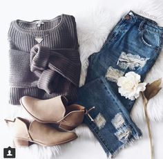 Closet Room Ideas, Closet Room, Outfit Goals, Fall Winter Fashion, Fall Winter Outfits, Outfits Casuales, Online Shopping Clothes, Grey Sweater, Plus Size Clothing